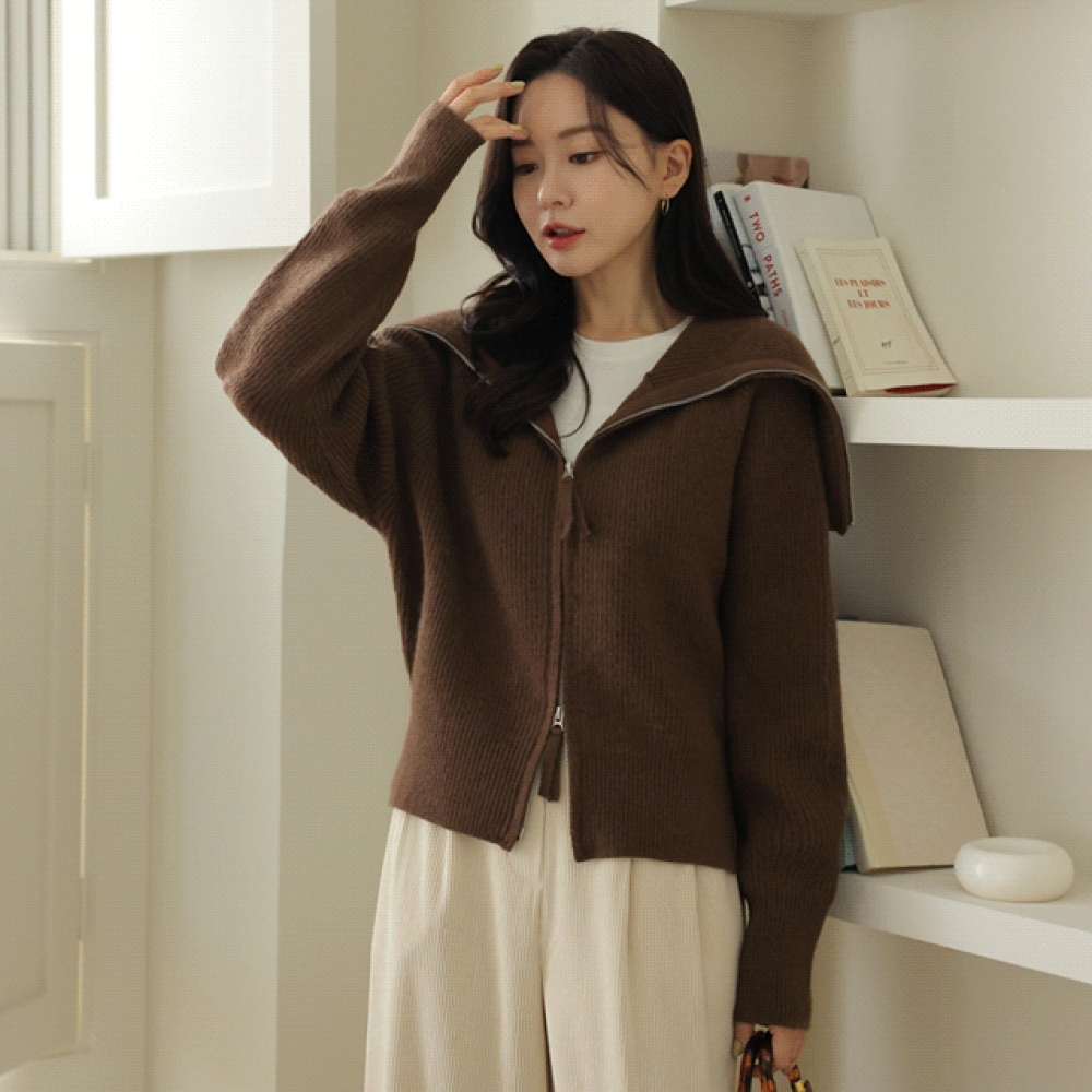 クリック&ファニーリセール 2ウェイニットジップアップ