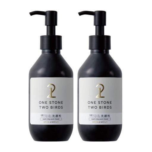 ワンストーンツーバーズ 洗顔だけじゃない+パックもできる洗顔料 ホワイトプレミアム 150mL 2個セット【発泡/泡洗顔】【毛穴洗顔】【one stone two birds】【ワンストーントゥーバー