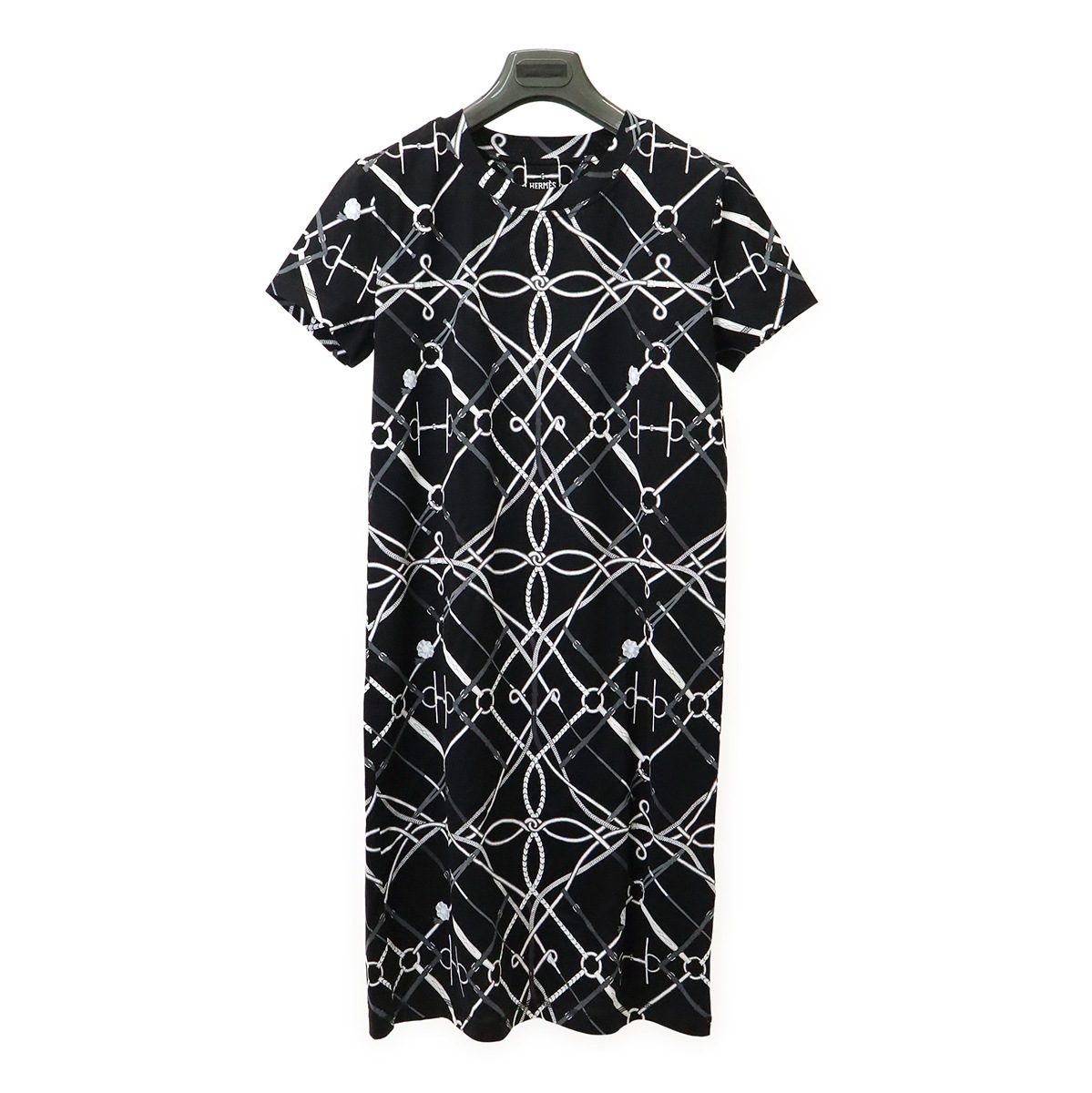 ワンピース 半袖 完璧なコース コットン100% 綿100% ブラック 黒 ホワイト 白 グレー #3