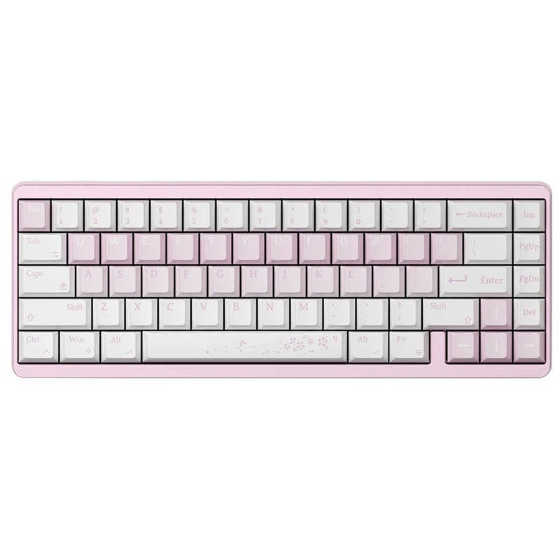 Varmilo　VYU67 ANSI Sakura Gg-Mag White F ゲーミングキーボード ［有線 / USB (Type-C)］ ピンク　vm-vyu67-a113-gmwf