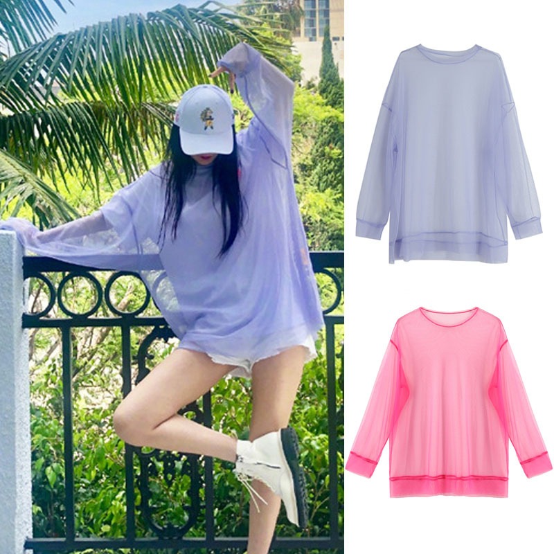 トップス プルオーバー 長袖 シースルー 透け感 レイヤード かわいい 大人可愛い きれいめ シンプル カジュアル 大人 おしゃれ かっこいい こなれ感 ラフ ラブリー キュート ガーリー