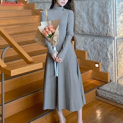 タートルネックニットワンピース・1733254