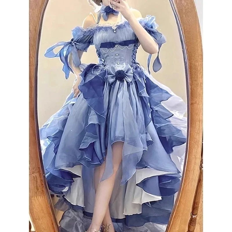 【1-3日出荷】フレンチドレス ワンピース 花嫁 ロリータ ハロウィン 仮装 春服 レディース