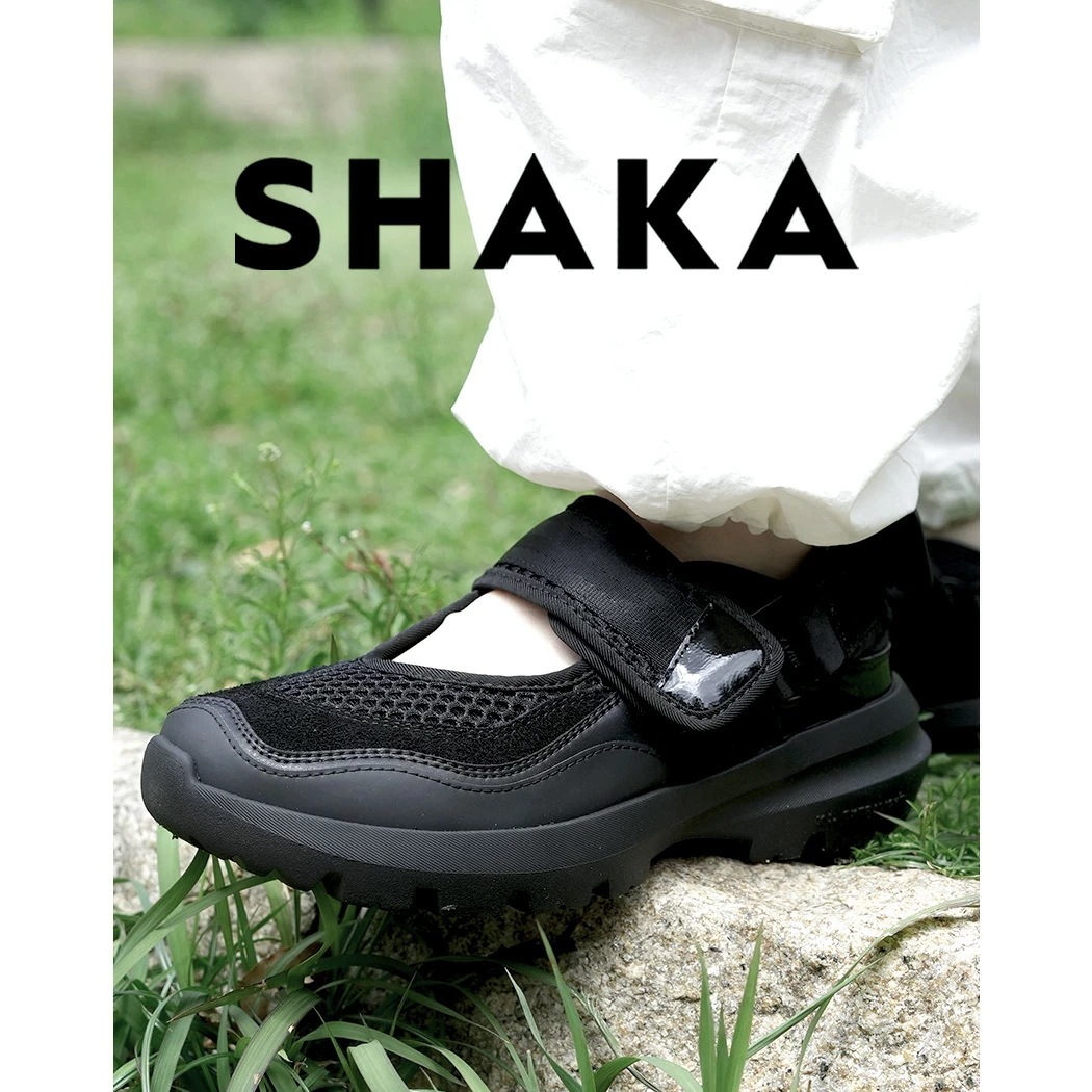 SHAKA シャカ GREAT JOURNEY EXR グレート ジャーニー スニーカー サンダル BLACK ( メッシュ スニサン 水陸両用 黒 レディース メリージェーン SK-348BLK )