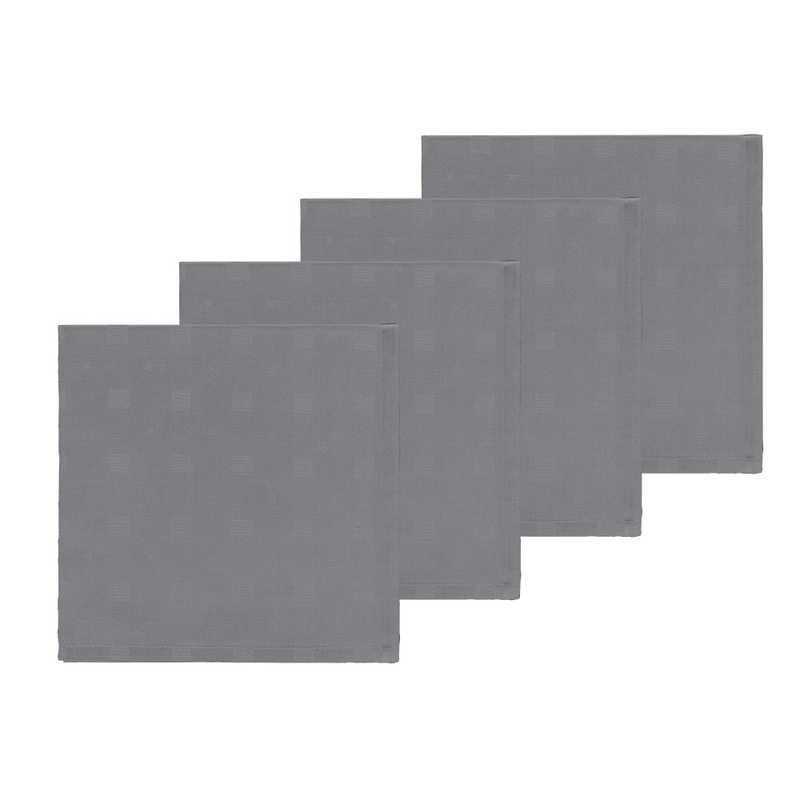 ソダール　ナプキン Squares Damask Grey 4個セットl グレー　13691