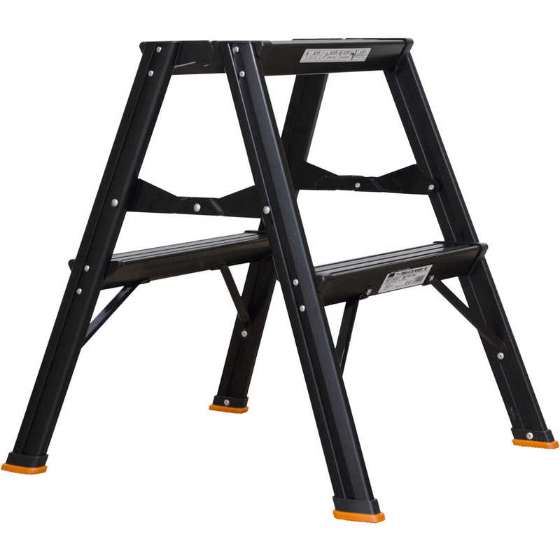 トラスコ中山　アルミ製踏台 2段 高強度型 黒　TSAF-2-BK