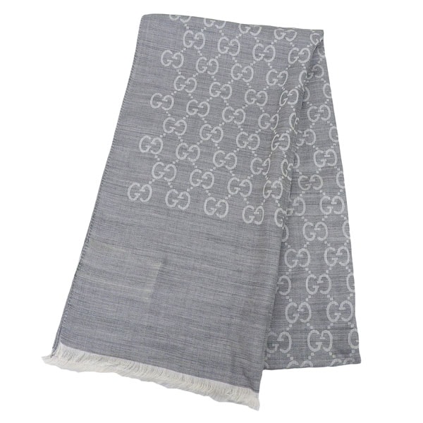 グッチ マフラー ストール レディース ライトグレー GG 冬 可愛い 大判 1659043G6461400 GUCCI