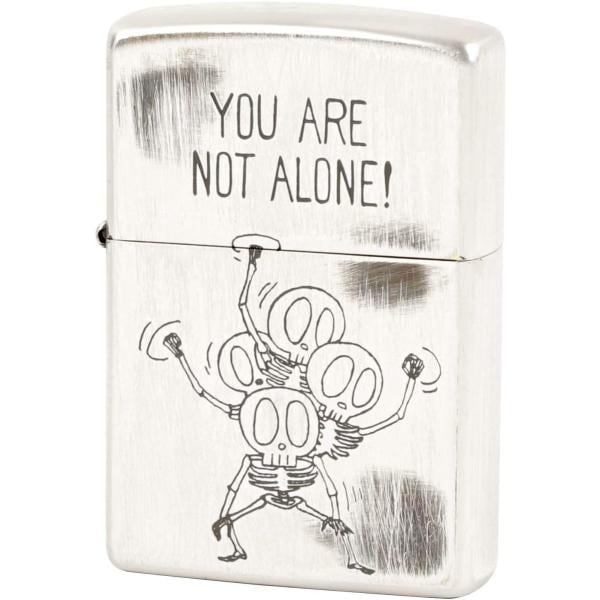 ライター ファニースカル 銀メッキいぶし ユーズド仕上げ シルバー 2UDS-ALONE