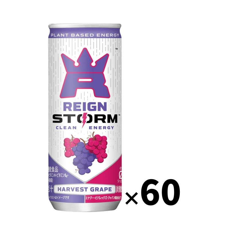 レインストーム (REIGN STORM) ハーベストグレープ 缶 250ml × 60本 (30本入 × 2ケース) エナジードリンク ゼロカロリー