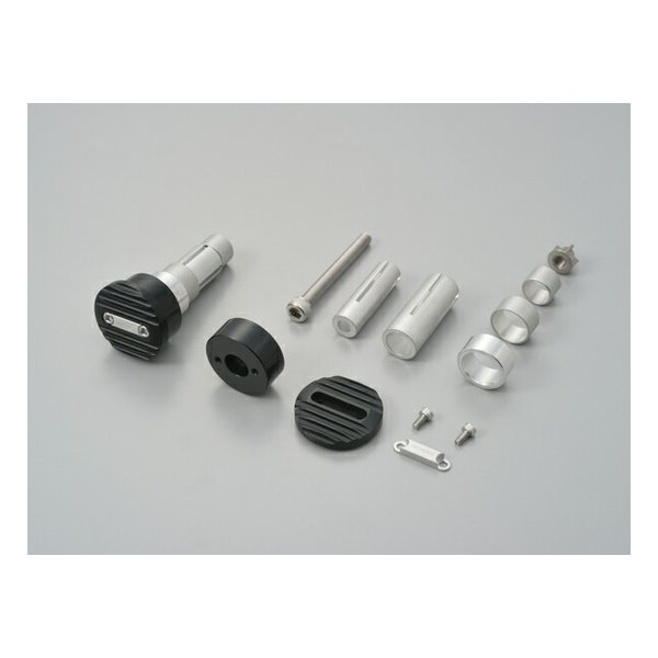 ミラー バーエンドミラーアダプターウェーブ ブラック/シルバー 16826