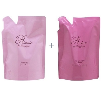 【セット商品/国内正規品】資生堂 リシェール シャンプー 300mL ＋ コンディショナー スムース 300g レフィル メール便発送 *