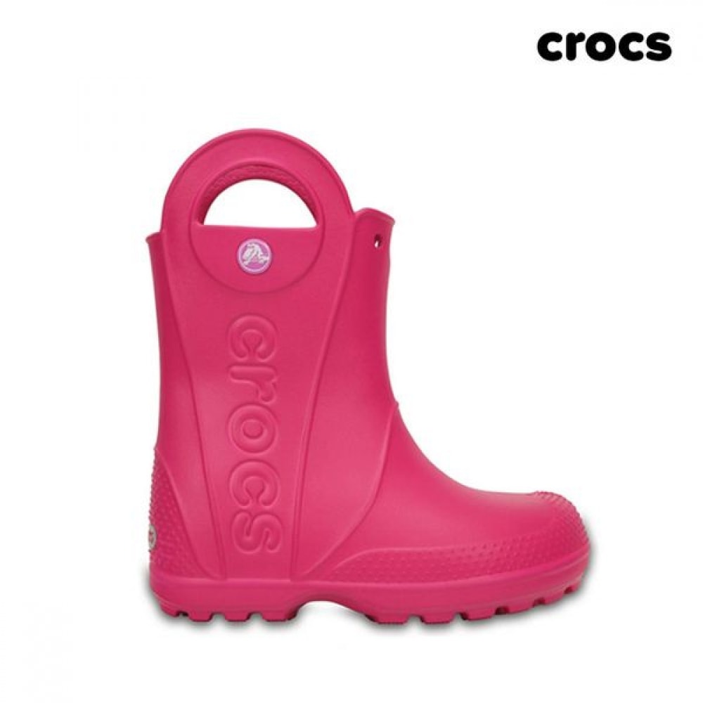 [クロックスシューズ] クロックスハンドル付きレインブーツキッズブーツ (12803-6X0) 8,356円