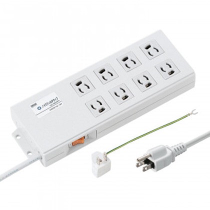 サンワサプライ ノイズフィルタタップ 3P・8個口・2m 一括集中スイッチ付き TAP-3803NFN