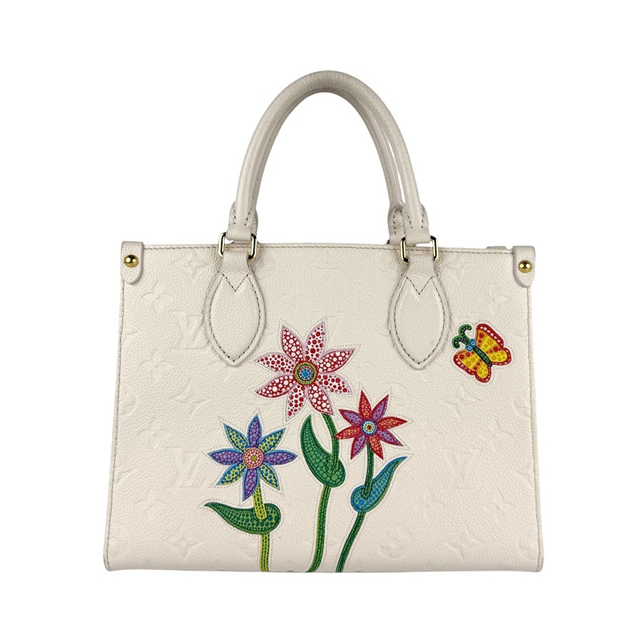 ルイ ヴィトン LOUIS VUITTON ハンドバッグ ショルダーバッグ LV x YK オンザゴーPM モノグラムアンプラント アイボリー/マルチカラー ゴールド レディース M21732 z63