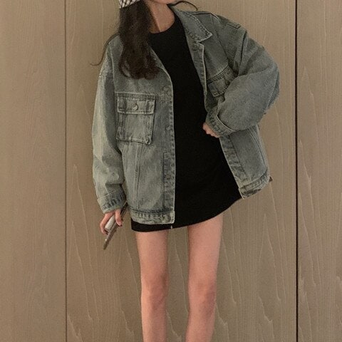 アウター ブルゾン ジャケット シャンパー レディース 秋冬 かわいい 暖かい Gジャン 長袖 襟付き 前開き ブルー S M L ゆったり ジャスト かわいい シンプル カジュアル おしゃれ かっこ
