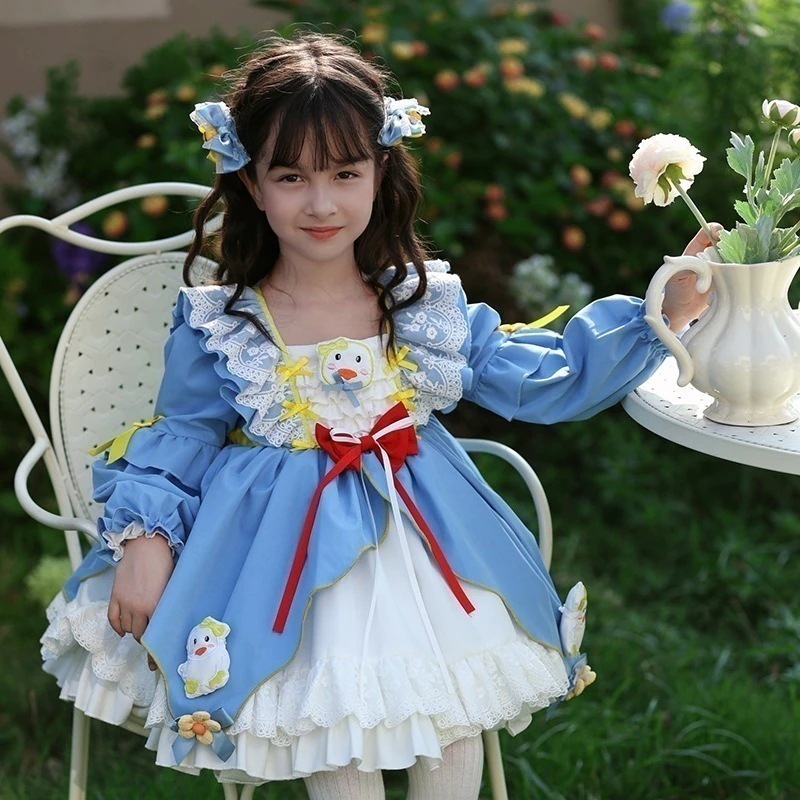 秋用可愛いプリンセスワンピース 誕生日パーティードレス 子供用 ロリータ ハロウィン クリスマス