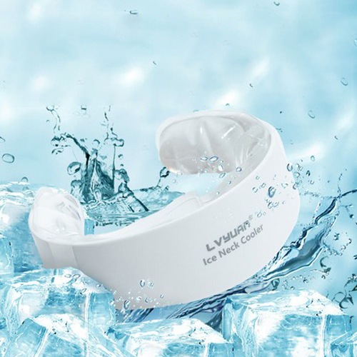 ルエン ネッククーラー プレミアム18度 クールスカーフ ネッククーリングチューブ アイスネックバンド ワイド ホワイト