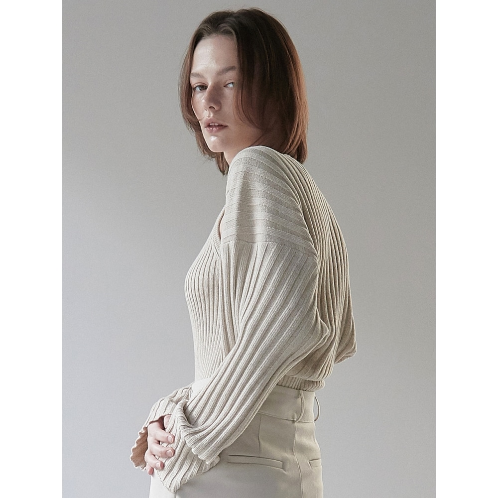 OU833 ジャンプスーツ コットンボレロ(ナチュラルリネン)