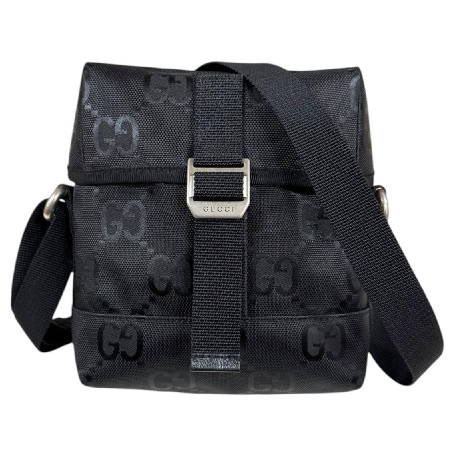 グッチ オフザグリット ショルダーバッグ 643858 ブラック GUCCI 中古 美品