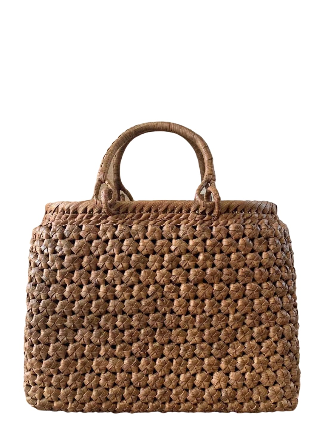 山葡萄 山葡萄かごバッグ 手編み 籠バッグ 花編み 内布あり 和服バッグ ゆかたバッグ レディースバッグ (約)幅31本体高さ24マチ12.5cm