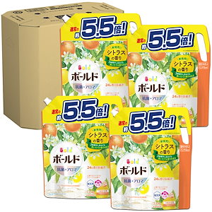 [ケース販売] [大容量] ボールド 洗濯洗剤 液体 シトラス＆ヴァーベナ 詰め替え 2,150g×4袋