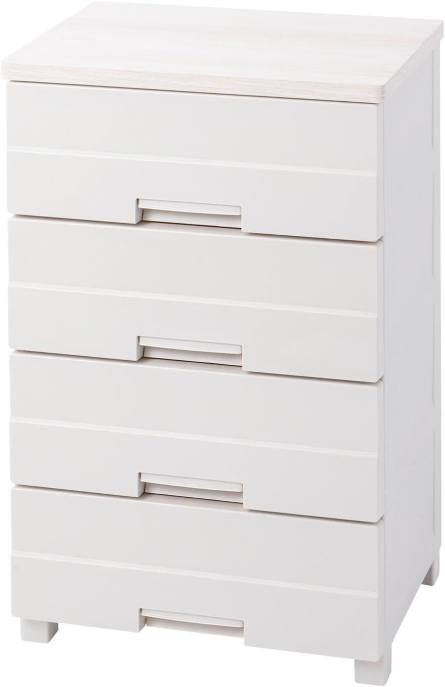 天馬(Tenma) 使いやすさを追求したお部屋になじむチェスト 日本製 完成品 フィッツプラスイージー 4段 特許取得済 引出しロック付きで抜け落ちを防ぐ スムーズな引出し 脚付き 木製天板