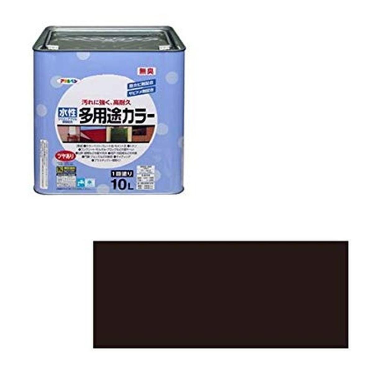 アサヒペン 水性多用途カラー 10L 黒
