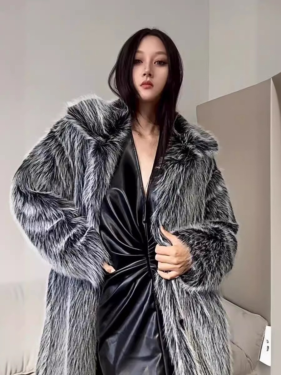 【2枚購入で 2oo円OFF!】ロング 大きいサイズ 厚手 防寒 AWアウター トップス レディース 人工 毛皮コート 暖かい ゆったり 皮毛一体 福袋 おしゃれ 人気なリプニットファー・毛皮アウター