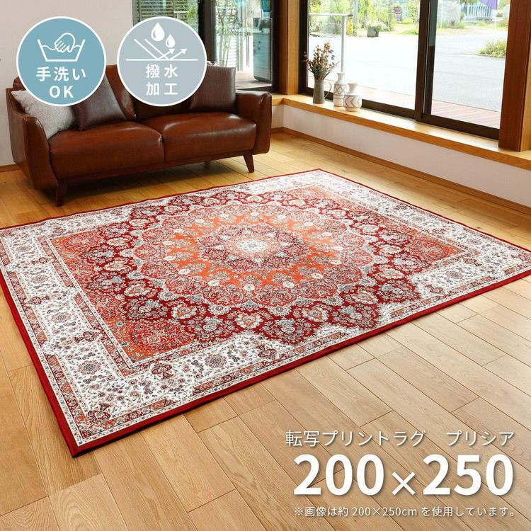 ラグマット 撥水 長方形 約3畳 200×250cm