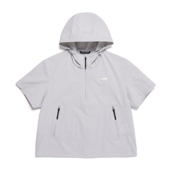 N252UFT941 アデリー軽量ウーブン半袖アノラック SILVER GREY