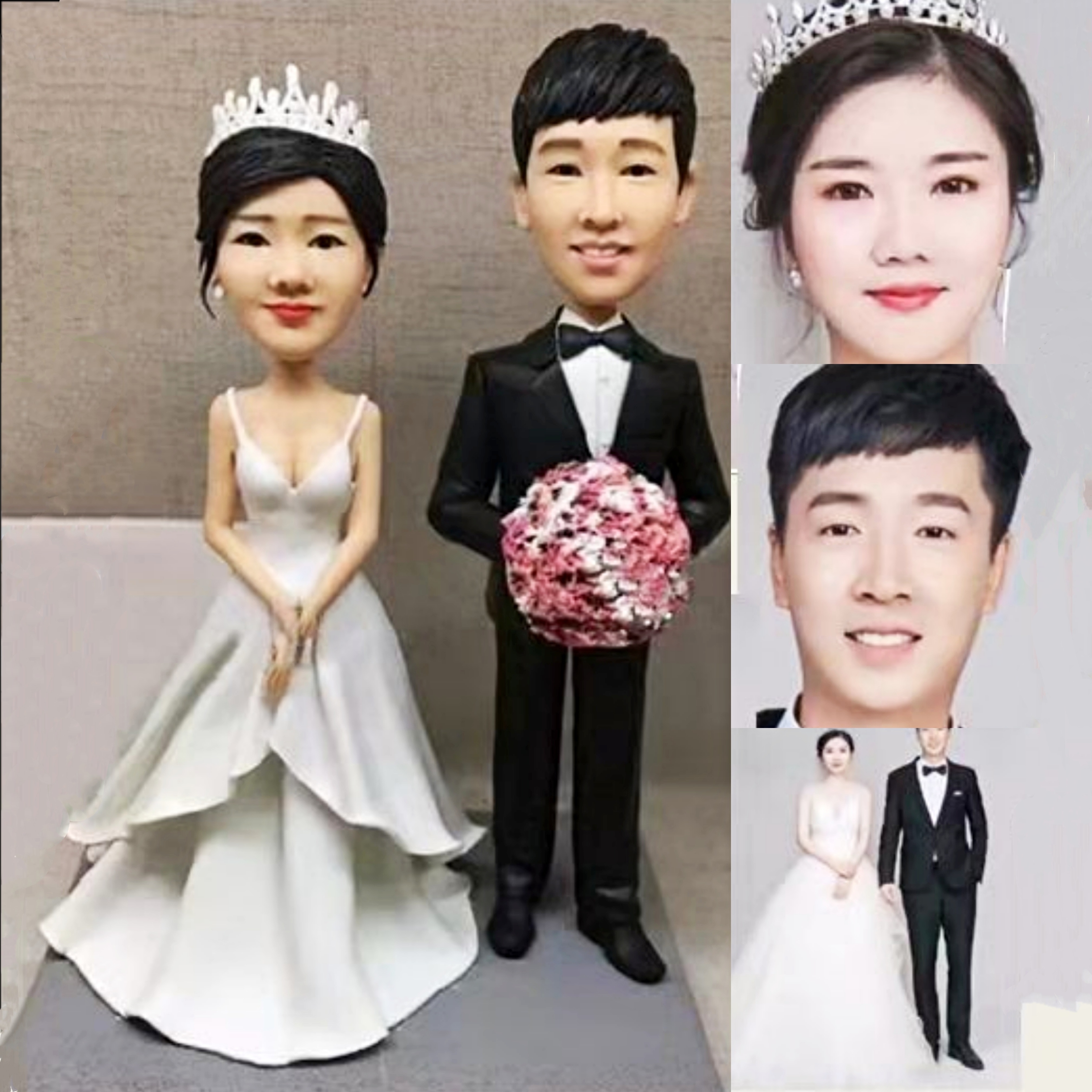 【オーダーメイド】3D肖像画 似顔絵 人形 フィギュア 結婚祝い 周年記念日 カップル 彼氏 彼女 夫婦 両親 贈呈品 記念品