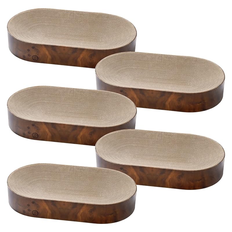 猫壱 爪とぎ バリバリボウルXL オーバル ダークブラウン 5個セット【ケース販売】 b) k) オーバルXL5個