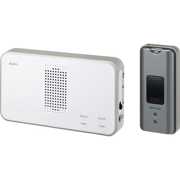 （まとめ買い）ワイヤレスチャイム 8チャンネル受信器 ホワイト 防雨ボタングレー セット / EWSシリーズ EWS-S5031 [x3]