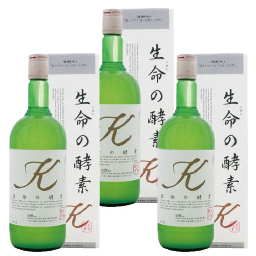 生命の酵素 酵素ドリンク 3本セット 720mL 植物酵素100%原液 メーカー公式だからできる 国内産 ファスティングドリンク ダイエット