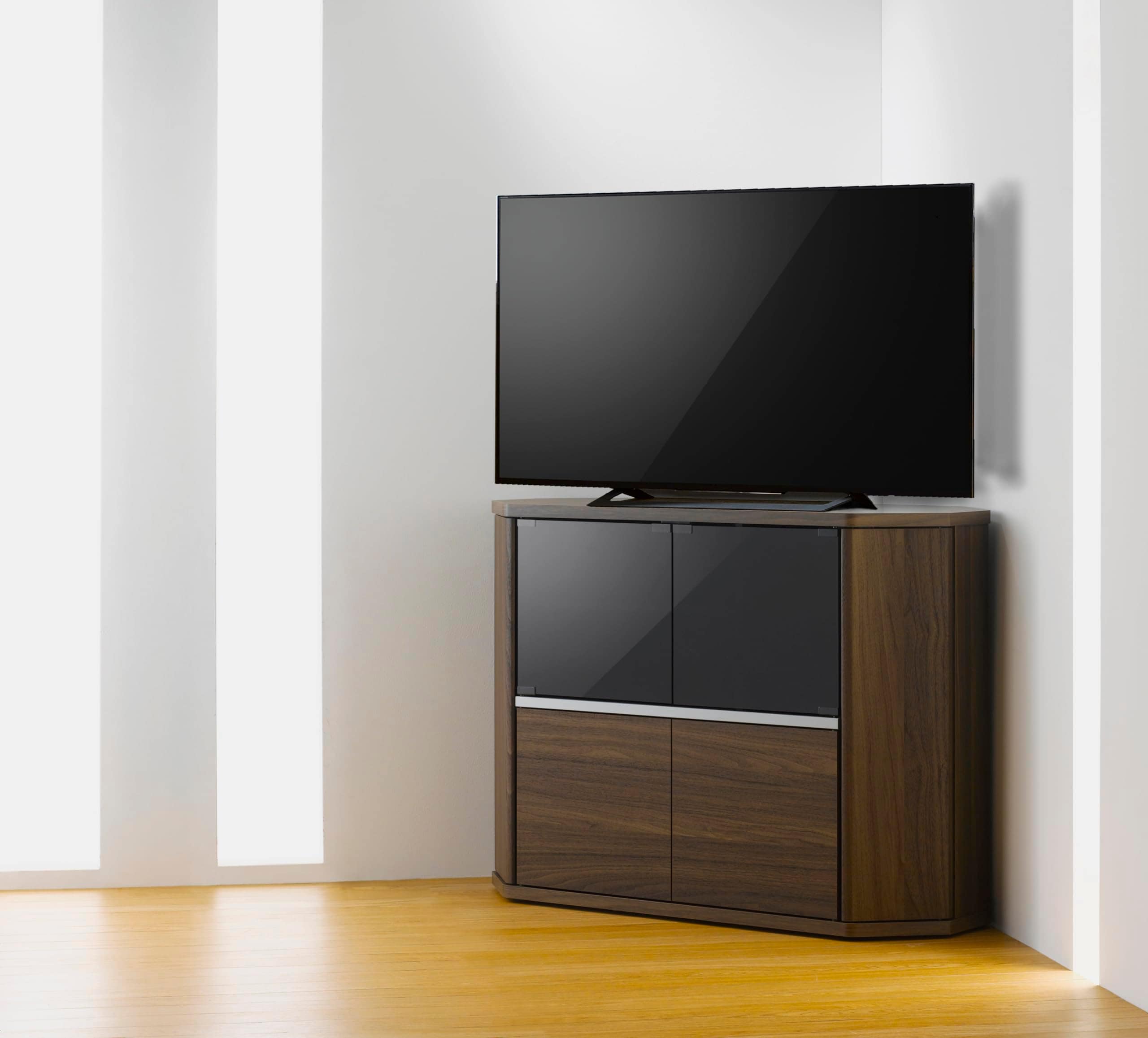 朝日木材加工 テレビ台 RACINE ハイタイプ 42型 幅100cm 高さ73.8cm ブラウン キャスター付き コーナー対応 RCA-7510AV-CR
