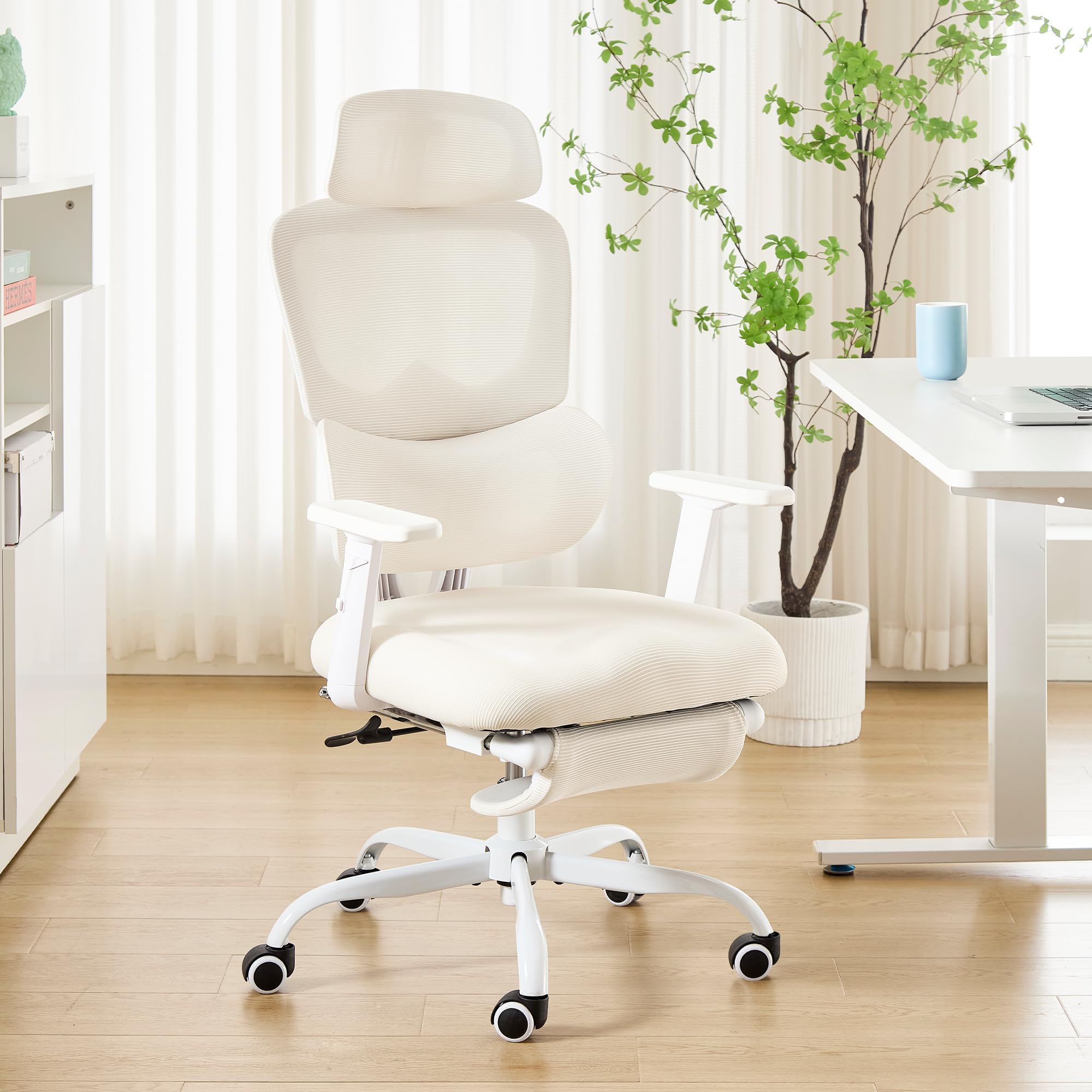 KITHOME オフィスチェア 椅子 デスクチェア テレワーク 疲れない 腰が痛くならない 約140度リクライニング 人間工学 メッシュチェア 4Dランバーサポート 3Dヘッドレスト 2Dアームレスト