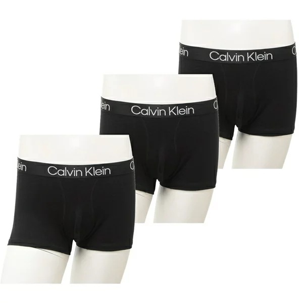 インナー ロゴ ストレッチボクサーパンツ３枚セット アンダーウエア 下着 ブラック メンズ CALVIN KLEIN NB2970A 7V1
