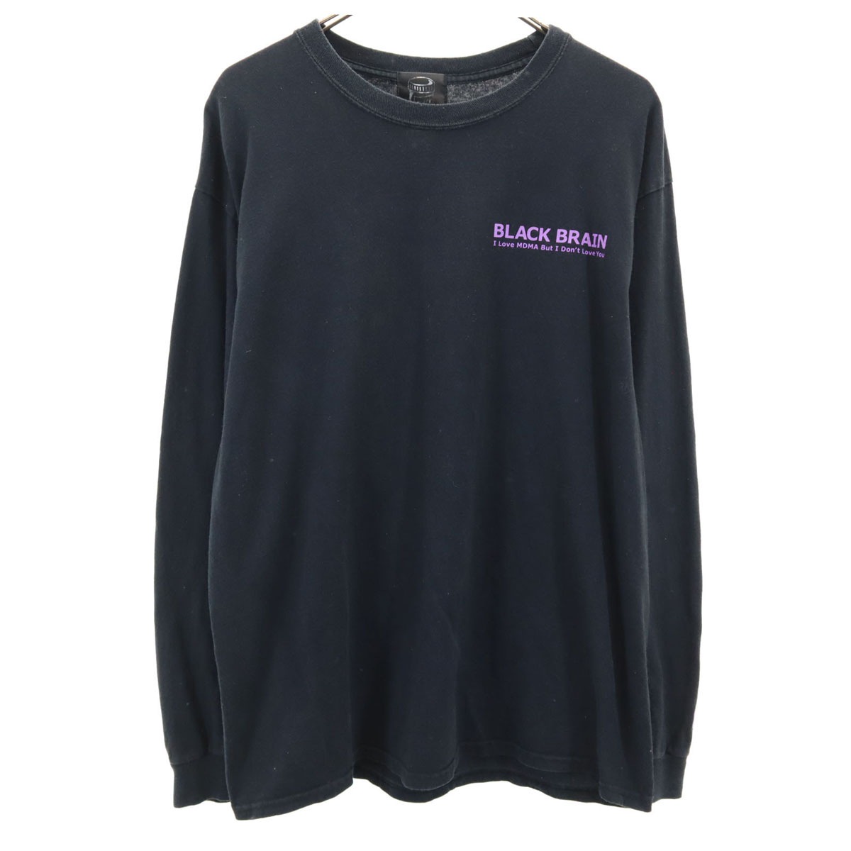 BLACK BRAIN ブラックブレイン 長袖 Tシャツ L ブラック ロンT メンズ 古着