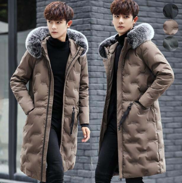 ビジネスコート 通勤 通学 メンズコート ロングコート ダウンコート メンズ 中綿コート フェイクファー フード付き アウター ダウンジャケット 暖かい カジュアル お出かけ 旅行 韓国風 大きいサイ