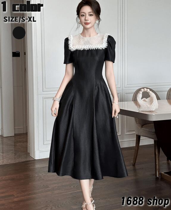 激安価格！2025 ワンピース Aライン ミニ 姫系ワンピース　花柄　ワンピース インポート ひざ丈 ミドル丈 エレガント　韓国ファッション シンプル Vネック パーティドレス 袖あり　お嬢様 セクシ 5,981円