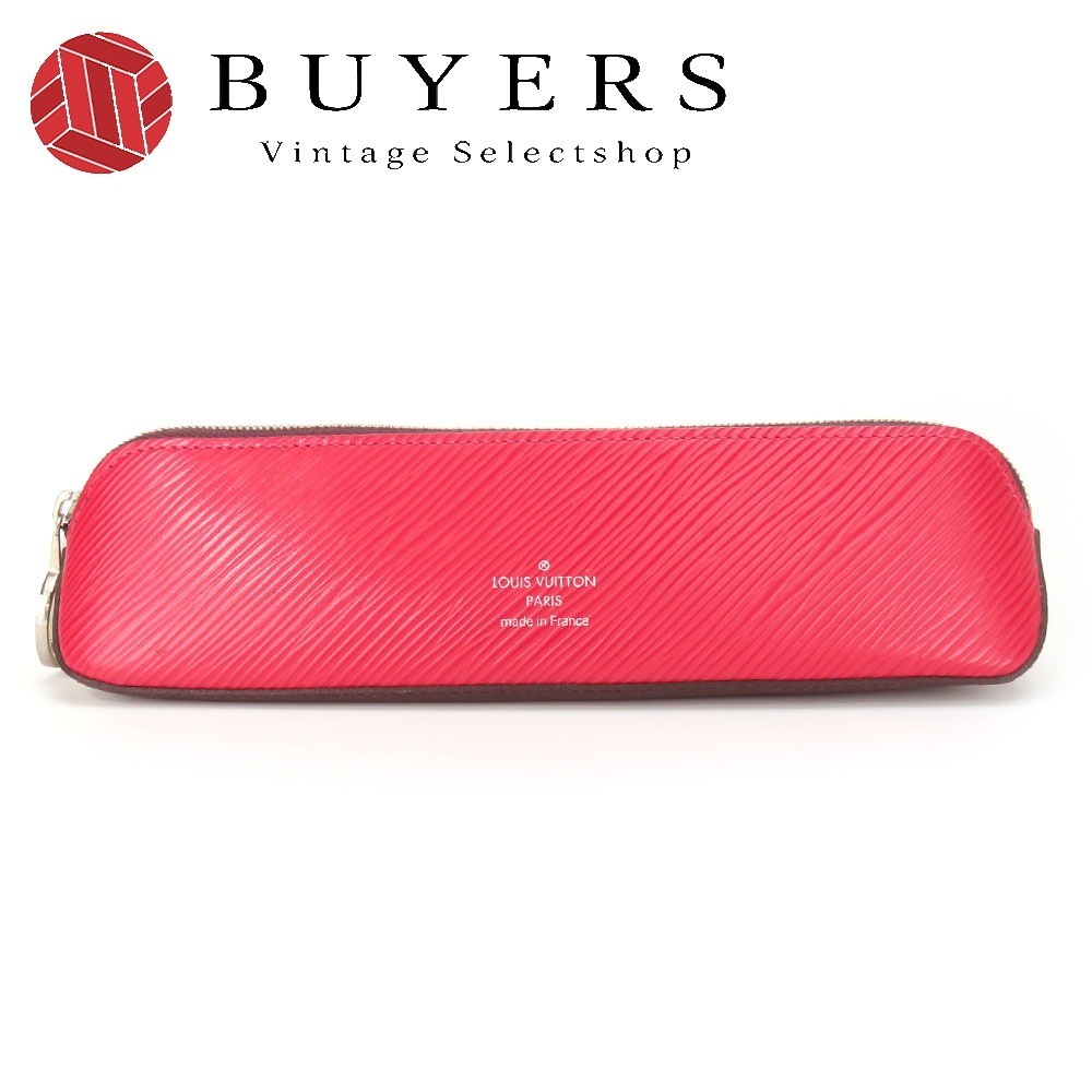 中古 ペンケース トゥルース エリザベット GI0270 モノグラム エピレザー フリージア ピンク ブラウン シルバー金具 文具 ポーチ おしゃれ レディース 女性その他 財布・ポーチ