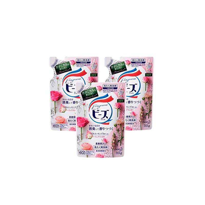 【即納】フレグランス ニュービーズ ジェル フラワーリュクスの香り 洗濯洗剤 液体 つめかえ用 715g3個 8,497円