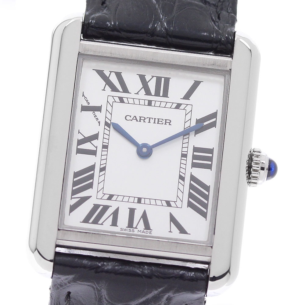 カルティエ CARTIER WSTA0030 タンクソロSM クォーツ レディース 良品 箱付き_959995【中古】