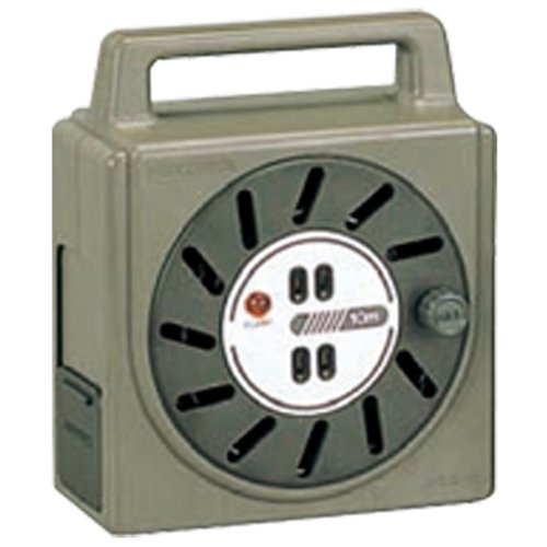 ハタヤ (HATAYA) コードリール 小型 屋内用 100V型 コード10m 太さ2.0 標準型 コンセント2個 パイロットランプ内蔵 ボッ