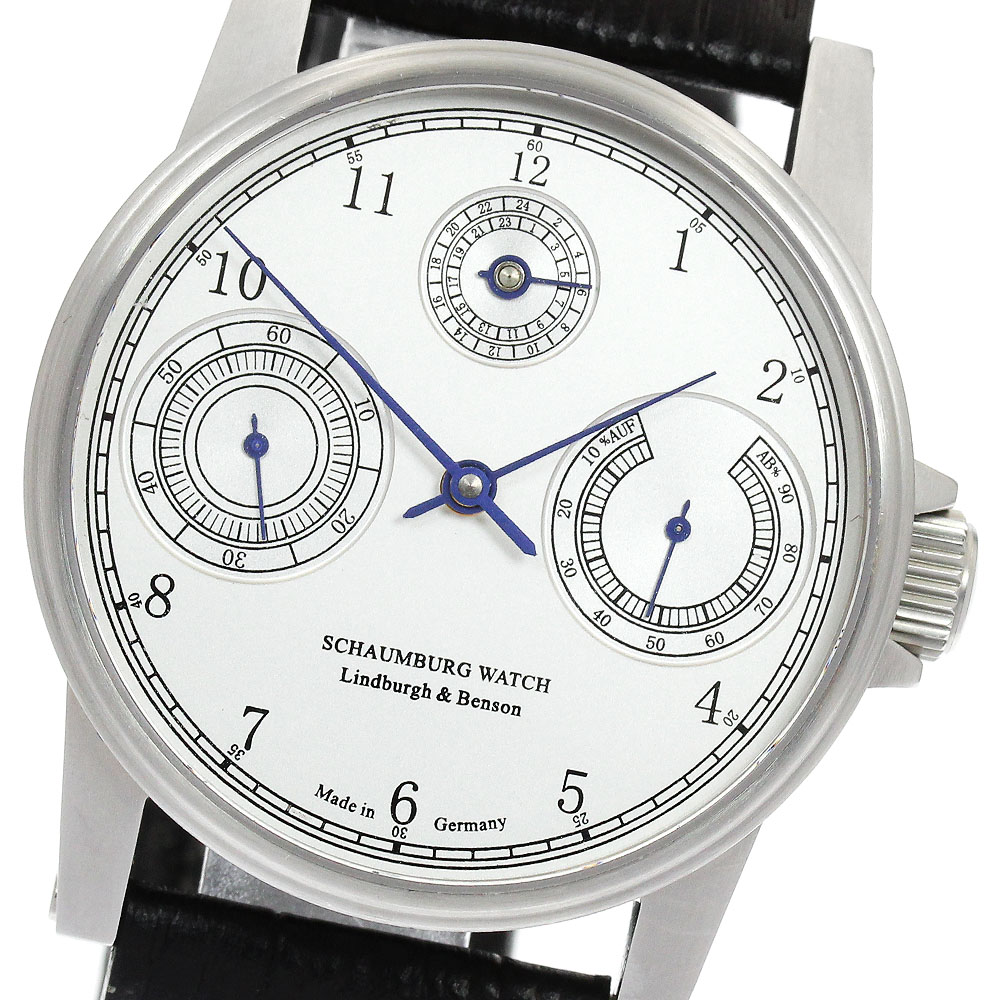 シャウボーグ SCHAUMBURG AUF/AB-TECHNICAL1 AUF＆AB テクニカル GMT 手巻き メンズ 保証書付き_906037【中古】