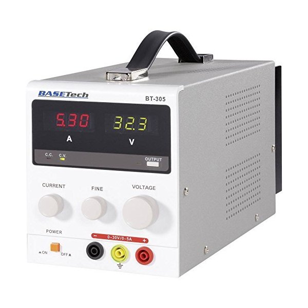 Basetech BT-305 Adjustable Linear Power Supply， 0-30Vdc， 0-5A 並行輸入品