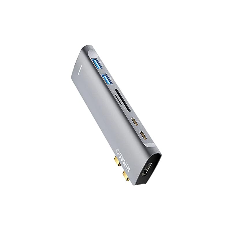 NIMASO 7-in-2 USB C ハブ MacBook Pro/Air 専用 【100W PD対応 Thunderbolt 3 ポート/USB C 3.0 ポート / 4K 30Hz HDMI