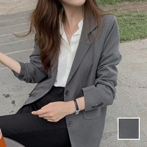 アウター ジャケット 韓国 ファッション レディース 春 秋 冬 カジュアル コーデ シンプル 定番 セレカジ 20代 30代 40代 2025 シンプル メンズライク シングルボタン