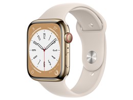 Apple Watch Series 8 GPS+Cellularモデル 45mm MNKM3J/A [ゴールドステンレススチールケース/スターライトスポーツバンド]