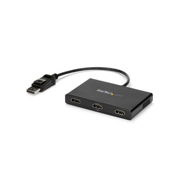 StarTech.com MSTハブ マルチモニタースピリッタ 4K対応 ディスプレイポート（オス）-HDMI（メス）x3口Windows用 ブラック MSTDP123HD 1個